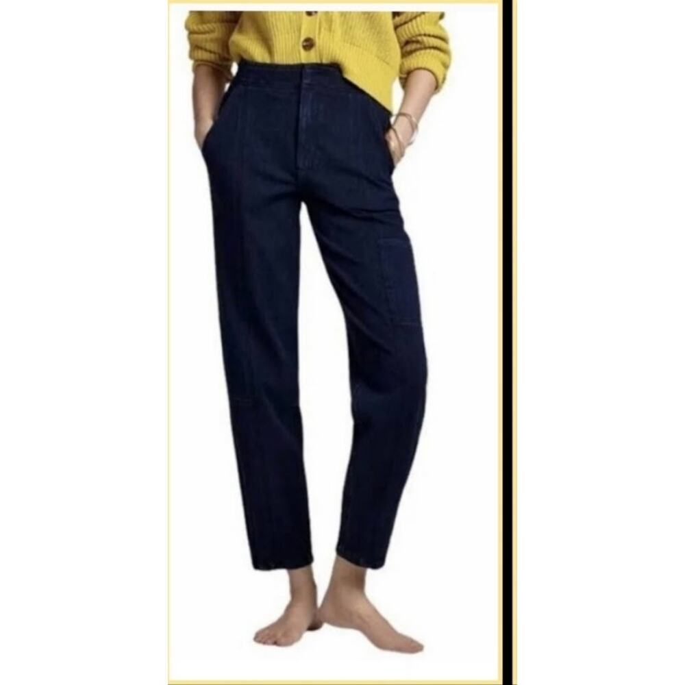 Pilcro Anthropologie Ultra High-Rise Relaxed Jogger Jeans Dark Blue womens 26